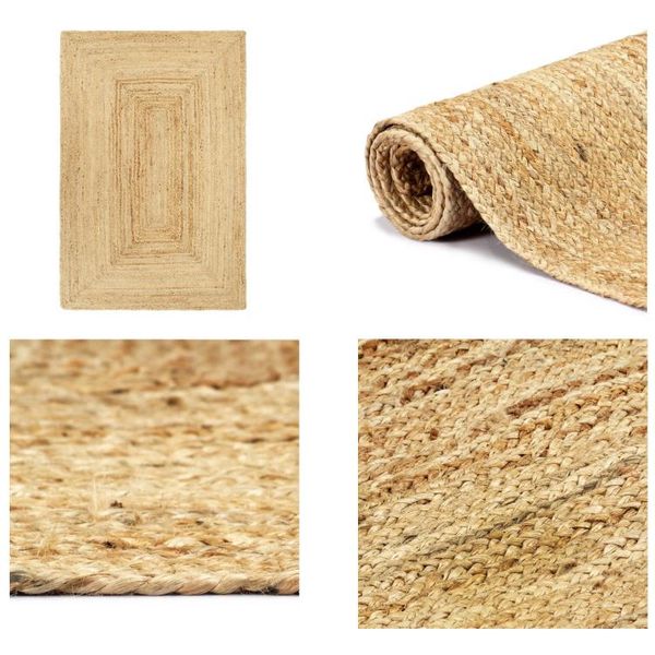 Vidaxl Tappeto Fatto A Mano In Iuta 180X250 Cm - Tappeto - Tappeto - Tappetino - Tappetino Per Pavimenti-image