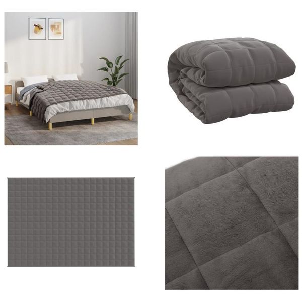 Vidaxl Coperta Pesata Grigia 140X200 Cm 10 Kg In Tessuto - Coperta Pesata - Coperta Pesata - Coperta Pesata - Coperta-image