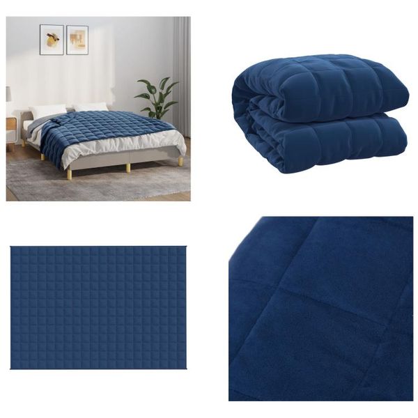 Vidaxl Coperta Pesata Blu 138X200 Cm 10 Kg Tessuto - Coperta Pesata - Coperta Pesata - Coperta Pesata - Coperta-image