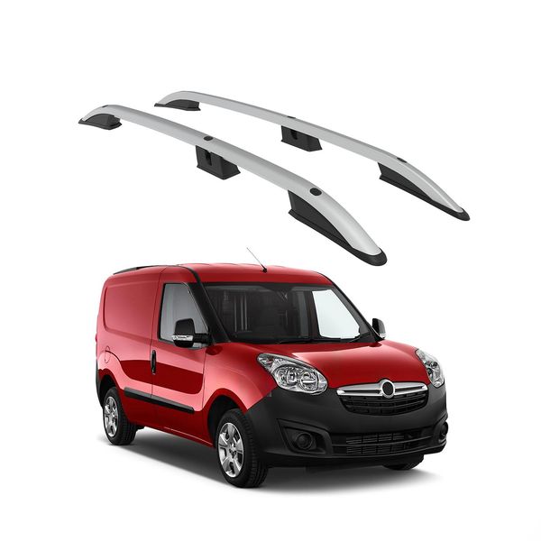Tetto Turtle Crown Opel Combo D 2012 2013 2014 2015 2016 2017 2018 (Lwb) , Argento-image