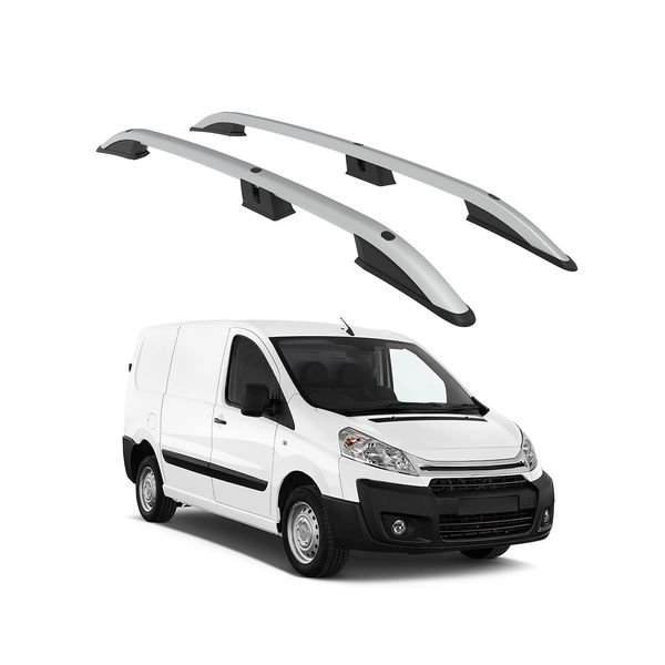 Tetto Turtle Corona Del Ruolo Citroen Jumpy Mk2 2006 2007 2008 2009 2010 2011 2012 2013 2014 2015 2016 (Lwb) , Argento-image