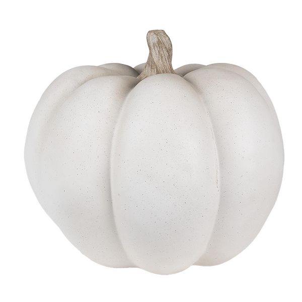 Clayre & Eef Decorazione Zucca Ø 31X27 Cm Grigio Poliresina-image