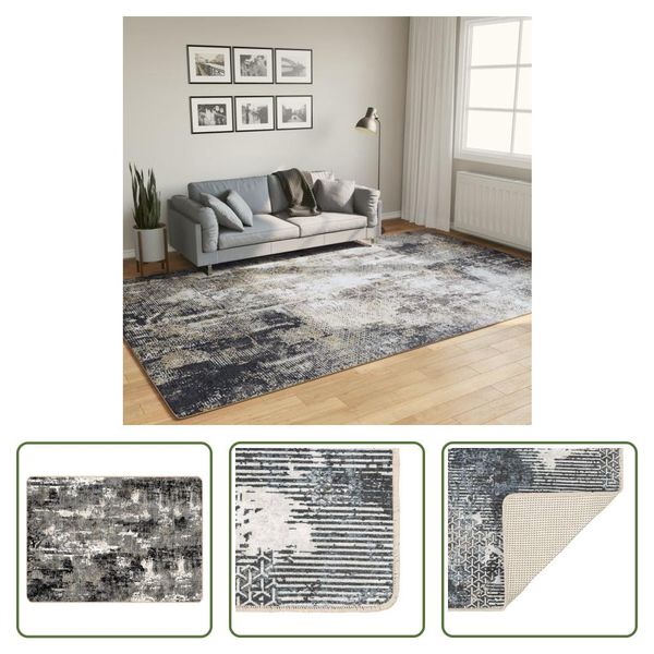 The Living Store Tappeto Lavabile Multicolore 190X300 Cm Antiscivolo-image