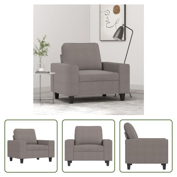 The Living Store Poltrona Taupe 60 Cm Tessuto-image