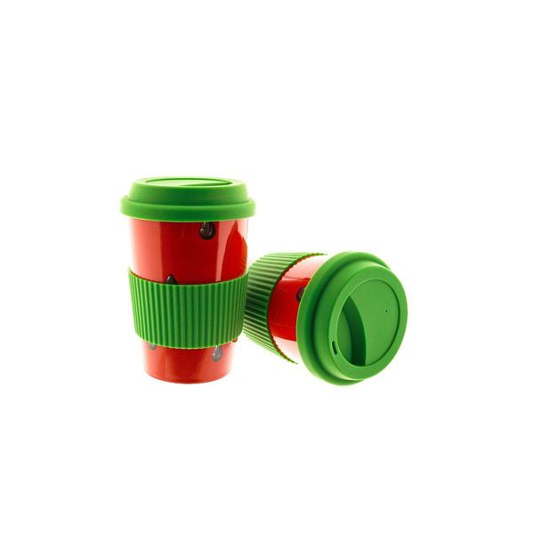 1X Tazza Da Caffè In Porcellana, Tazza Da Caffè Con Coperchio 350 Ml ZH1 Verde-image