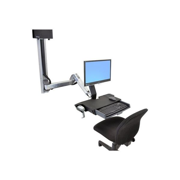 Ergotron Sit-Stand Combo Extender - Componente Di Montaggio (Braccio Di Estensione, Staffa Per Guida A Parete, Copertura Del Braccio, Hardware Di Montaggio)-image