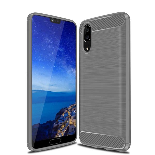 Custodia Per Huawei P20 5,8 Pollici Tpu Cover Custodia Protettiva Robusta E Sottile In Materiale Morbido E Flessibile Slim Grey-image
