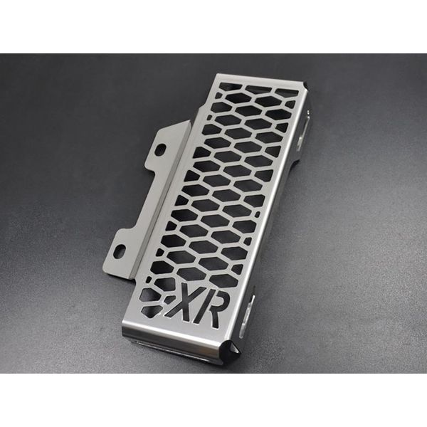 Copriradiatore Zieger Compatibile Con Harley Davidson Xr 1200 Design Logo Argento-image