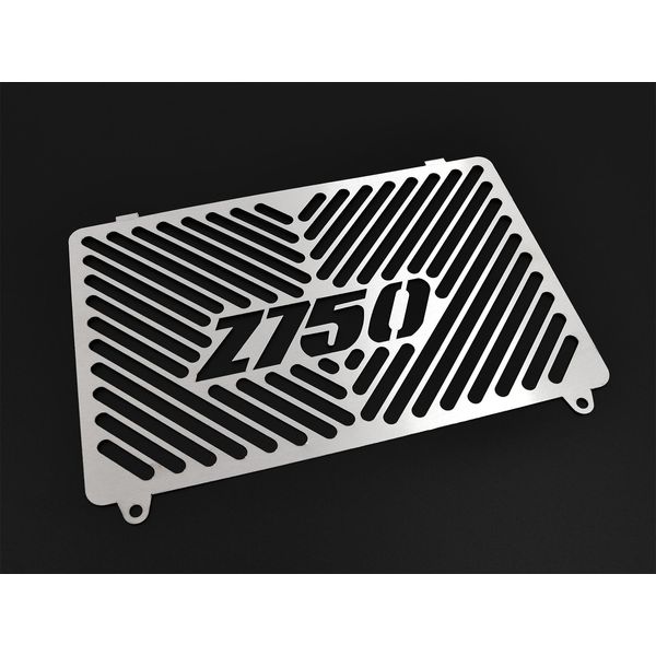 Copriradiatore Zieger Compatibile Con Kawasaki Z 750 Design Logo Argento-image