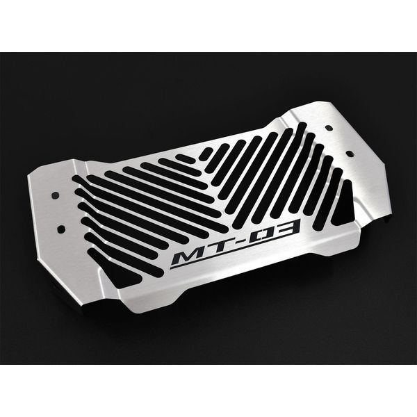 Copriradiatore Zieger Compatibile Con Yamaha MT-03 Design Logo Argento-image