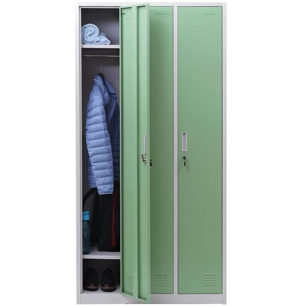 SchließFach Preston T829, Spind Wertfachschrank SchließFachschrank, Metall 3 FäCher ~ GrüN-image