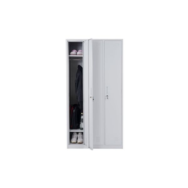 SchließFach Preston T829, Spind Wertfachschrank SchließFachschrank, Metall 3 FäCher ~ Grau-image