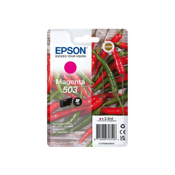 Original Epson Workforce WF-2965 Dwf (C13T09Q34010 / 503) Druckerpatrone Magenta-image