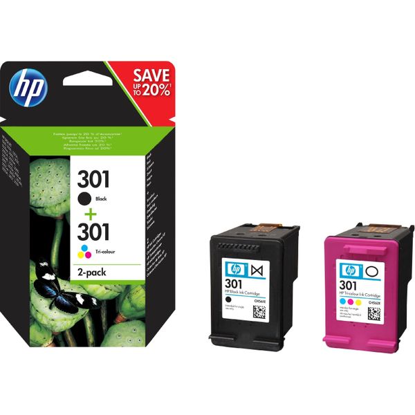 Original Hp Deskjet 1512 (N9J72AE / 301) Druckerpatrone Schwarz,Color (Cyan,Magenta,Gelb)-image