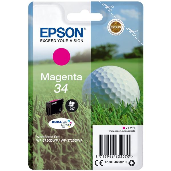 Original Epson C13T34634010 / 34 Druckerpatrone Magenta-image