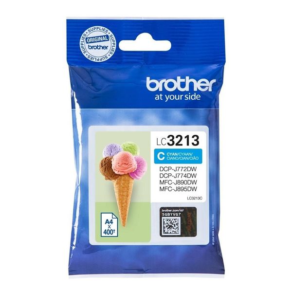 Original Brother MFC-J 497 Dw (LC-3213C) Druckerpatrone Cyan-image
