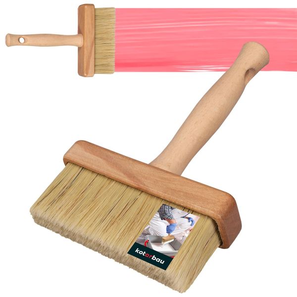 Kotarbau® Pennello Per Pittori Manico In Legno 130 Mm 1 Pz. Pennello Piatto Macchia Smalto Colori Pennello Da Pittore Vernice Lacca Colori Acrilici Setole Resistenti Allo Strappo Lavabile-image