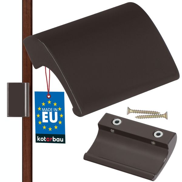 Kotarbau Maniglia Per Porta Da Balcone Maniglia Per Balcone In Alluminio Marrone Maniglia Per Porta Patio De Luxe Ottica Sicura Per Porta Fumatori Guscio Di Chiusura Maniglia Universale A Tirare-image