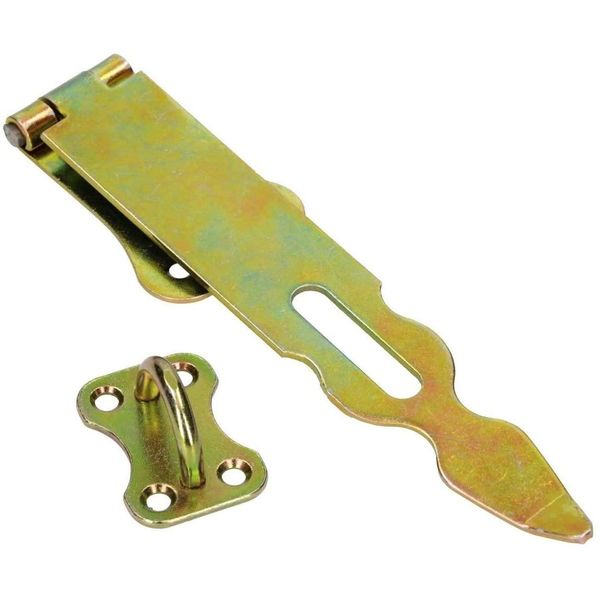 Kotarbau® Cerniere Di Sicurezza 200 Mm Dispositivo Zincato Lucchetto Serratura D'acciaio Giallo Ferramenta Per Porte Ferramenta Per Cancelli Cerniera Per Cerniere-image