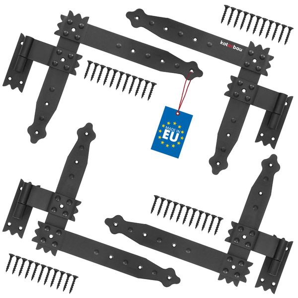 Kotarbau® Cerniera Angolare 250 X 230 Mm Con Morsetto 4 X Cerniera Cerniera Per Persiana Cerniera Angolare Cerniera Per Anta Cerniera Per Anta Cerniera Per Anta Verniciata A Polvere Nera Cerniera Per Anta-image