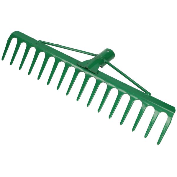 Kotarbau® Robusto Rastrello In Acciaio Rastrello Per Foglie Rastrello Per Foglie Rastrello A Ventaglio Verde 420 Mm-image