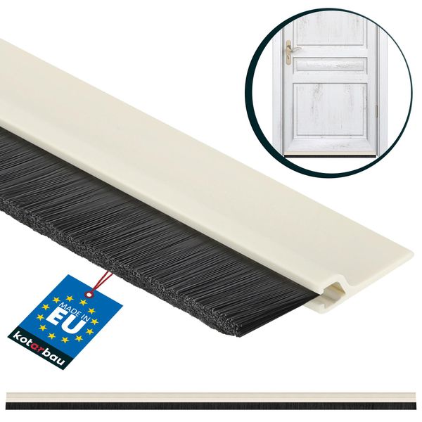 Kotarbau Spazzola Di Guarnizione 100 Cm Beige Guarnizione Autoadesiva Per Porte Striscia Di Tenuta Esclusore Di Corrente Spazzola Di Striscia Spazzola Per Porte Guarnizione Per Porte A Pavimento-image