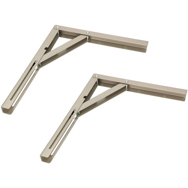 Kotarbau® 2 Pezzi Staffa A Cerniera 300 X 260 Mm Argento Tutti I Colori Staffa In Acciaio Staffa A Parete Staffe Staffa Per Scaffalature Angolari Supporto Per Scaffalature Staffa Per Scaffalature Pesante-image