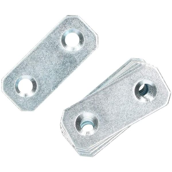 Kotarbau® Set Di 100 Piastre Forate 40 X 16 Mm Argento Zincato Connettore Piatto Connettore In Legno Interno - Esterno Piastra Forata Connettore In Acciaio Piastra Forata Barra Piatta-image