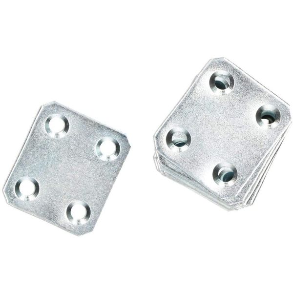 Kotarbau® Set Di 50 Piastre Forate 34 X 30 Mm Argento Zincato Connettore Piatto Connettore Per Legno Piastra Forata Per Interni - Esterni Connettore In Acciaio Piastra Forata Barra Piatta-image