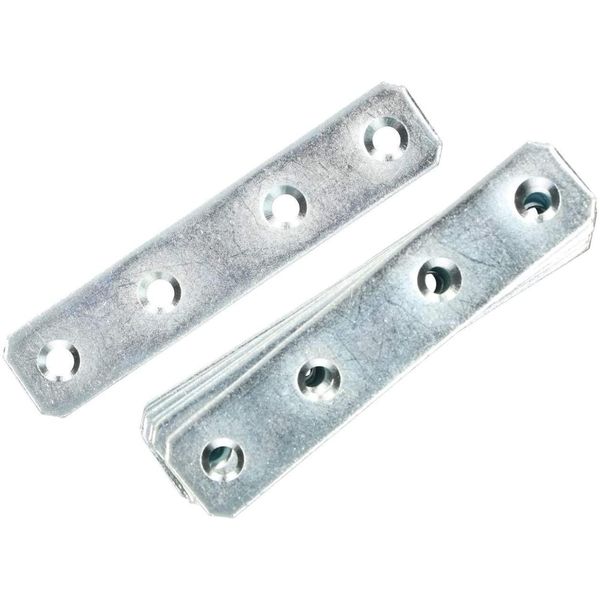 Kotarbau® Set Di 25 Piastre Forate 97 X 20 Mm Argento Zincato Connettore Piatto Connettore In Legno Interno - Esterno Piastra Forata Connettore In Acciaio Lamiera Forata Barra Piatta-image
