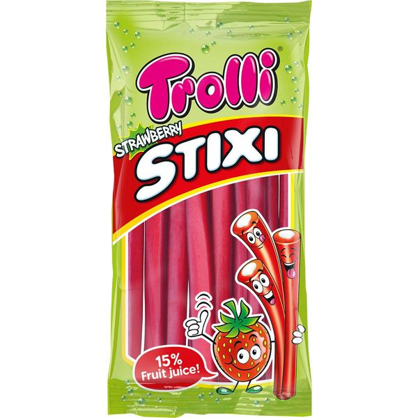 Trolli Strawberry Stixi Caramelle Gommose Al Gusto Di Fragola 85G-image