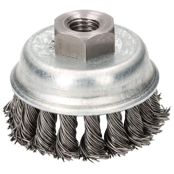 Kotarbau® Spazzola A Tazza 60 Mm Con Filo Annodato M14 Per Smerigliatrici Angolari-image