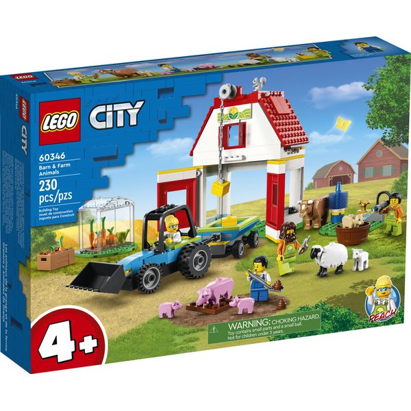 Lego 60346 Fattoria Urbana Con Animali, Pecore, Maiali, Mucche E Altro, E Trattore Giocattolo Con Rimorchio, Giocattolo Educativo Per Bambini Dai 4 Anni In Su-image