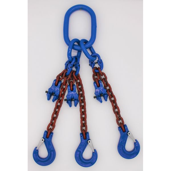 Catena Da Imbracatura Grado 10 A 3 Fili 1,0 M 16 Mm Con Accorciamento Rosso-Marrone-image