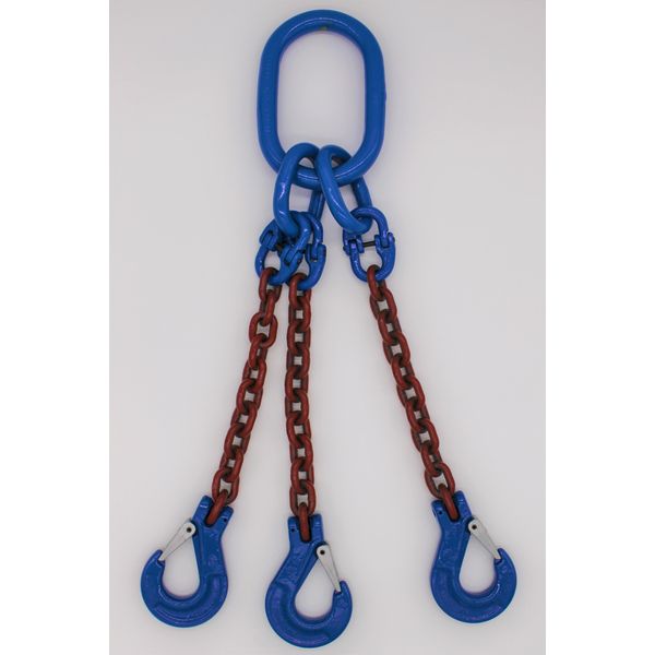Catena Per Imbracatura Grado 10 A 3 Fili 1,0 M 13 Mm Senza Accorciamento Rosso-Marrone-image