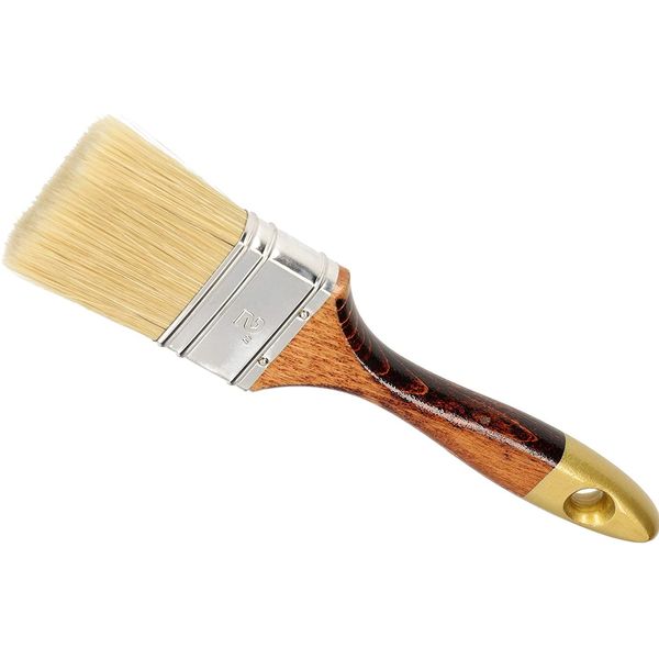 Kotarbau® Pennello Piatto 2,5" Lunghezza Setole 63 Mm Pennello Per Smalti Pennello Per Pittori Pennello In Legno Laccato Per Lavori Di Ristrutturazione"-image