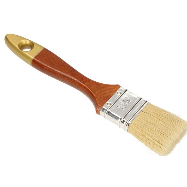 Kotarbau® Pennello Piatto 1,5" Lunghezza Setole 36 Mm Pennello Per Smalti Pennello Per Pittori Pennello In Legno Laccato Per Lavori Di Ristrutturazione"-image