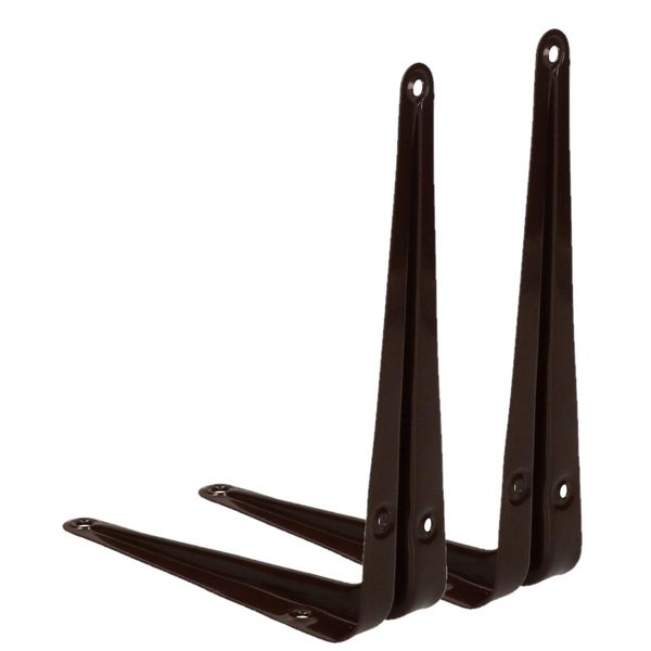 Kotarbau® Set Di 2 Mensole 175X150 Mm Mensole Per Montaggio A Parete Brown-image
