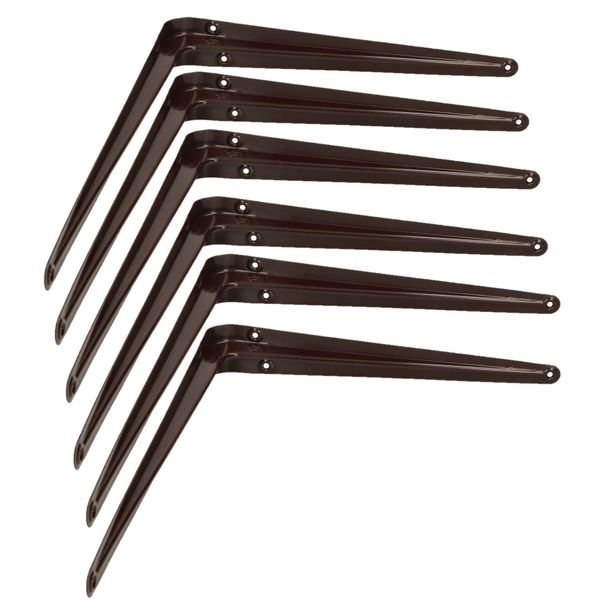 Kotarbau® Set Di 6 Mensole 350X300 Mm Mensole Per Montaggio A Muro Marrone-image