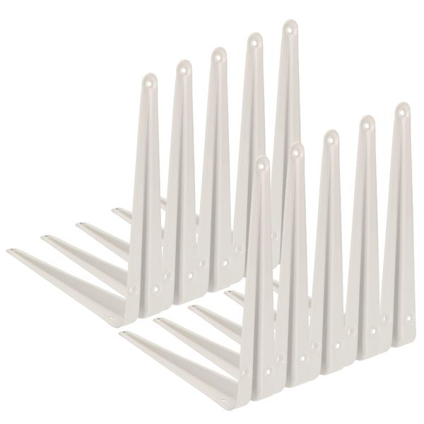 Kotarbau® Set Di 10 Mensole 225X200 Mm Mensole Per Montaggio A Parete Bianco-image