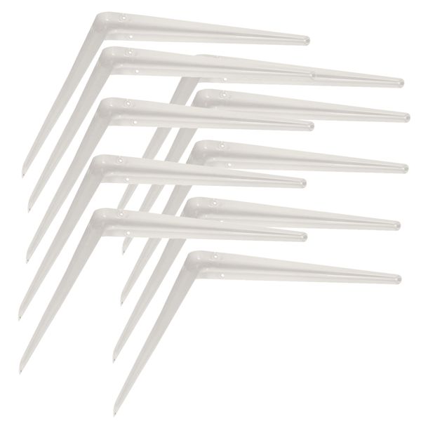 Kotarbau® Set Di 10 Mensole 400X350 Mm Supporti Per Mensole Mensole Per Montaggio A Parete Bianco-image