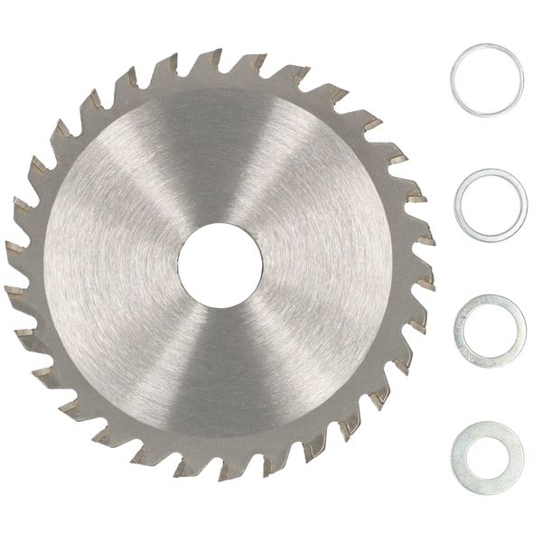 Lama In Metallo Duro Kotarbau® Per Il Taglio Del Legno 30 Denti 125 Mm + Anelli Di Riduzione-image