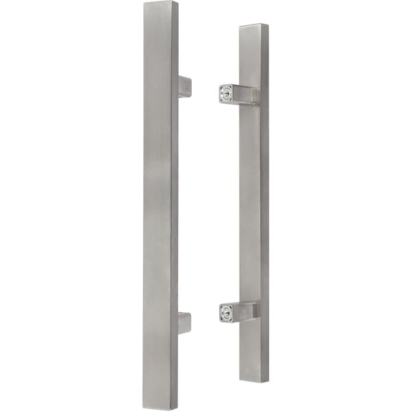 Kotarbau® Ferramenta Per Porte Esterne Maniglia Bifacciale Per Porte D'ingresso In Acciaio Inox Inox 90 Gradi 300X500 Mm-image
