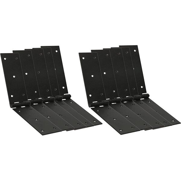 Kotarbau® Set Di 10 Cerniere Per Porte Cerniera Per Casse Cerniera Per Mobili 250X50 Mm Laminato Nero-image