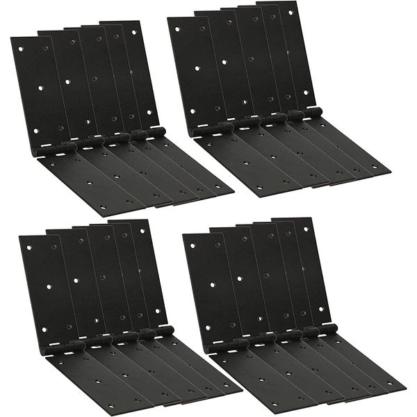 Kotarbau® Set Di 25 Cerniere Per Porte Cerniera Per Casse Cerniera Per Mobili 250X50 Mm Laminato Nero-image