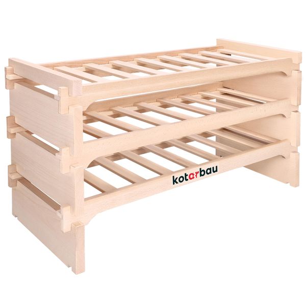 Kotarbau® Scaffale Per Vino Con 3 Ripiani Per 24 Bottiglie Scaffale Per Vino In Legno Di Faggio 93 X 48 Cm Scaffale Per Bottiglie Con Montanti In Legno Scaffale Per Bottiglie Di Vino Robusto Scaffale In Legno 8 Bottiglie Per Ripiano Armadio Per Bottiglie Di Vino-image