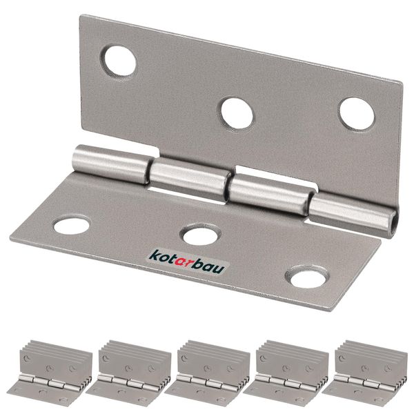Kotarbau® Set Di 25 Cerniere Per Mobili 45 Mm Cerniera Per Mobili Cerniera Per Armadio Cerniere Laminate In Nichel Cerniere Per Piano Cerniera Connettore Cassa Cerniere Cassette Degli Attrezzi-image