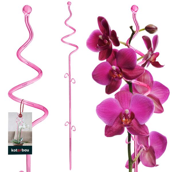 Kotarbau® Supporto Per Piante Rosa Pvc 58 Cm A Spirale Supporto Per Fiori Ausilio Per L'arrampicata Piante Da Interno Supporto Per Fiori Giardino Asta Di Supporto Per Orchidee Piante Supporto Decorativo Per Piante Da Interno Aste Per L'arrampicata Piante Da Interno-image