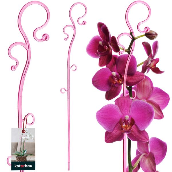 Kotarbau® Supporto Per Piante Rosa 39 Cm Pvc Supporto Per Fiori Ausilio Per L'arrampicata Piante Da Interno Supporto Per Fiori Giardino Bastone Per Orchidee Supporto Per Piante Supporto Decorativo Per Piante Da Interno Bastoni Per Arrampicata Piante-image