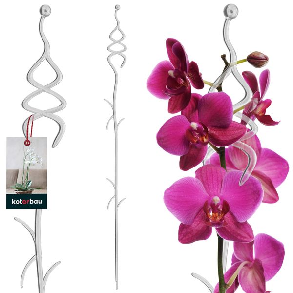 Kotarbau® Supporto Per Piante In Pvc Trasparente 55 Cm Abete Supporto Per Fiori Ausilio Per L'arrampicata Piante Da Interno Supporto Per Fiori Giardino Orchidea Bastone Supporto Per Piante Supporto Decorativo Per Piante Da Interno Bastoni Da Arrampicata-image